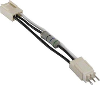 Fläktadapter för att sänka ström från 12V till 5,5V och därmed fläktensvarvtal kommer ner.3Pins kontakt.