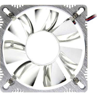 TITAN, chassiefläkt, 92x92x25 mm, vinklade kullager, 3-pin, <22 dBA, aluminiumram