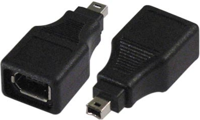 FireWire adapter, 6-polig hona till 4-polig hanne, IEEE 1394