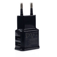 Wall Charger Adapter(G012-Svart) For Samsung Apple iPhone Hot 5V 2A Double USB 2-Port