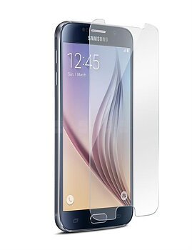 STREETZ transparent skärmskydd i härdat glas för Samsung Galaxy S6, 0,33mm tjock, inkl putsduk