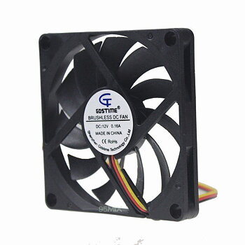 (GT80x80x10)GDStime Chassie fläkt 80x80x10, 12V 0,16A, 3Pin