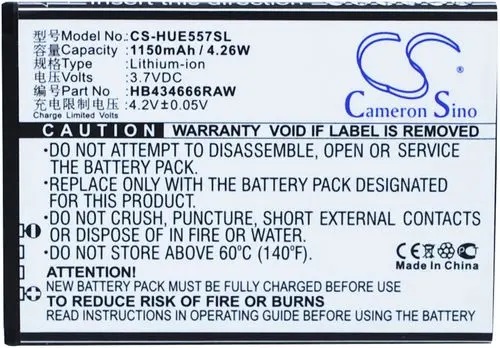 BATTERI HB434666RBC FÖR HUAWEI, 3.7V, 1150 MAH, Batteri för ModemRouter mobilbredbandsrouter 3G/4G