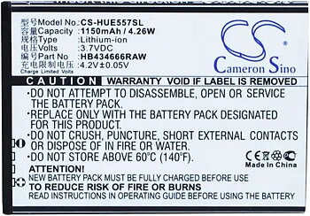 BATTERI HB434666RBC FÖR HUAWEI, 3.7V, 1150 MAH, Batteri för ModemRouter mobilbredbandsrouter 3G/4G