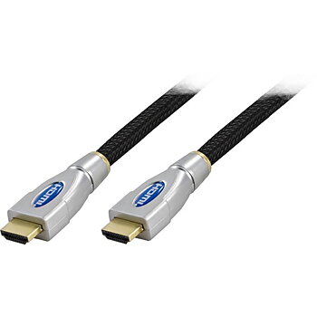 DELTACO HDMI-kabel, HDMI High Speed with Ethernet, 19-pin ha-ha, Ultra HD 4Kx2K, Ethernet, 3D, returljud, 3m, svart
