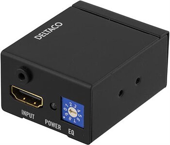 DELTACO HDMI-förlängare, aktiv, HDMI standard, 1080p, 3D, 35m, svart