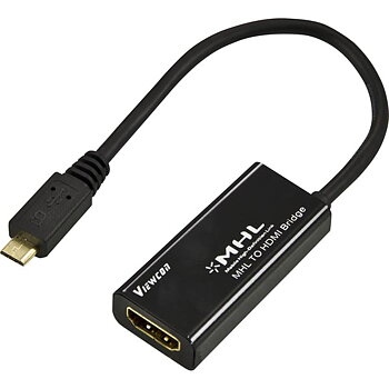 MHL till HDMI-adapter, USB Typ Micro B ha till HDMI 19-pin ho, 0,2m, svart