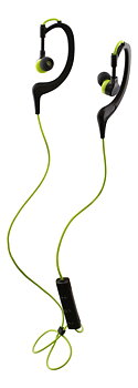 STREETZ Bluetooth-sporthörlurar med mikrofon BT 4,1 byglar svart/grön