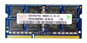 HMT351S6BFR8C - SK Hynix 4GB DDR3-10600s SODIMM/ 1333Mhz, För bärbar