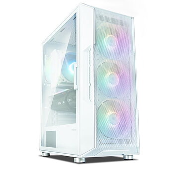 Zalman i3 Neo White, Chassi med sidopanel i härdat glas och RGB-fläktar