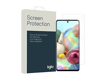 Samsung Galaxy A72 skärmskydd, iiglo härdat glas, ram, heltäckande, case friendly
