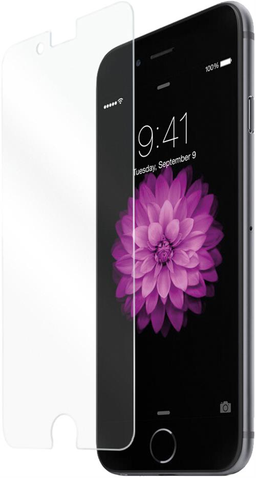 STREETZ transparent skärmskydd i härdat glas för iPhone 6/6s Plus , 0,3mm tjock, inkl putsduk, 1-pack