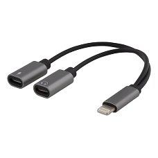 Lightning to Dual Lightning adapter, 0,1m