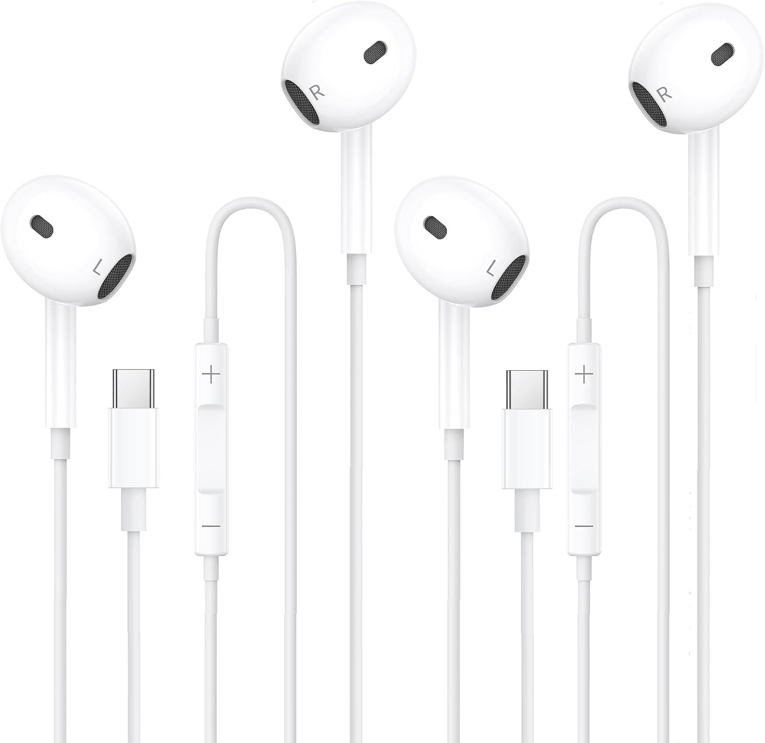(K0028KLCP5)USB C Hörlurar för Phone 15 16 Pro Plus Max, Typ C Med Hi-Fi Stereomikrofon och Volymkontroll Hörlurar med In-Ear Kabel Hörlurar för Samsung Galaxy S23 S22 S21 S20 A54, iPad 10, för iPad Air Pro