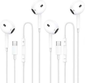 (K0028KLCP5)USB C Hörlurar för Phone 15 16 Pro Plus Max, Typ C Med Hi-Fi Stereomikrofon och Volymkontroll Hörlurar med In-Ear Kabel Hörlurar för Samsung Galaxy S23 S22 S21 S20 A54, iPad 10, för iPad Air Pro