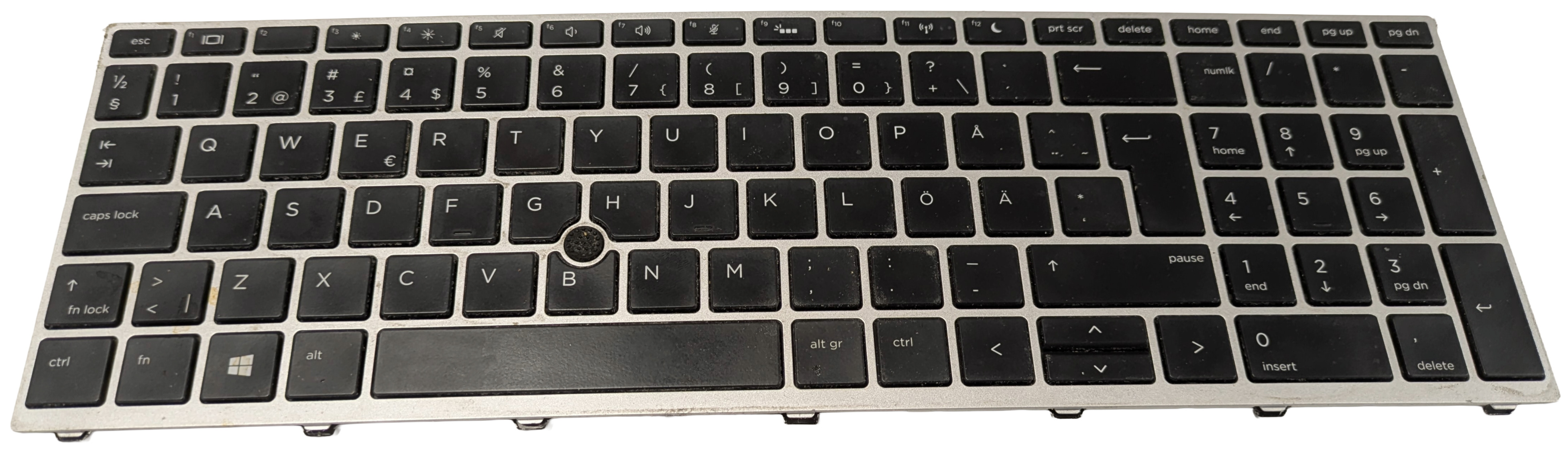 Original tangentbord för HP ProBook 650 G5, nordisk (Använt) (L09595-B71 L00741-B71)<br />