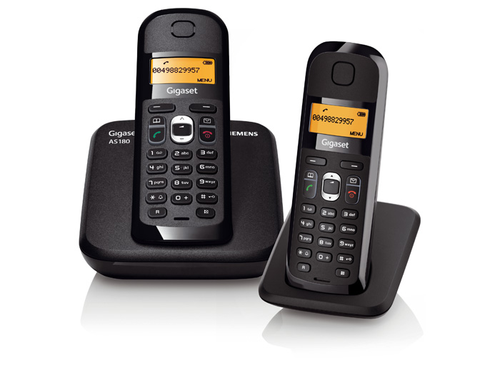Siemens Gigaset AS180, Trådlös Telefon, Duo
