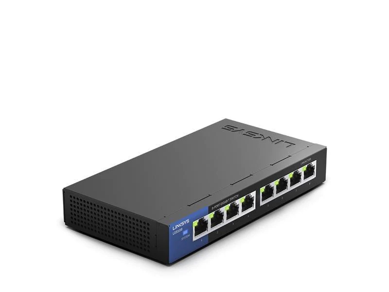 Linksys LGS108-EU Switch 8-port, 8 Port, Unmanaged, Gigabit, autosense, QoS