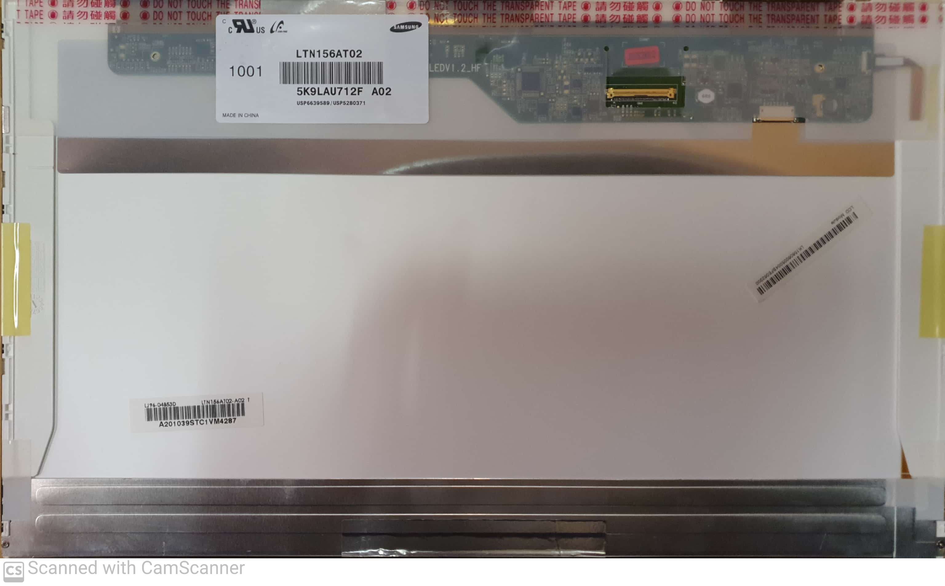 LTN156AT02-A02, LCD Panel skärm 15,6 Glossy, 40 Pin