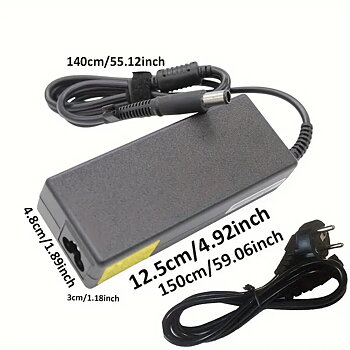 (LUZ-19V) AC Laddare för HP bärbar dator, 19V, 4,74A 90W HP Pavilion G4 G6 G7 G42 G50 G56 G60 G61 G62 G71 G72 DV4 DV5 DV6 DV7 EliteBook 6930p 8470p 8530p 8570p, 19V DC, 4.74A, 90w