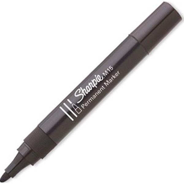 Sharpie, (M15)permanent märkpenna, svart färg, rund filtspets, M15, svart