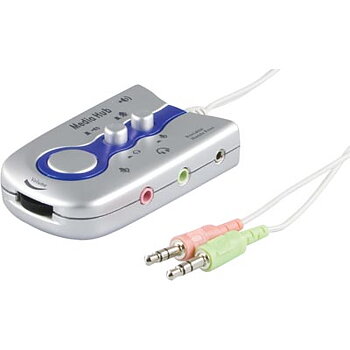 Multimedia Audio Hub, kopplas till datorns mic o audio out  och sedan drar man den fram och kopplar vad man vill till den.