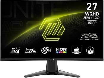 MSI 27 gamingskärm MAG 27CQ6F, 2560x1440 VA, 180Hz, 0.5ms, 5000:1, 2xHDMI/DP