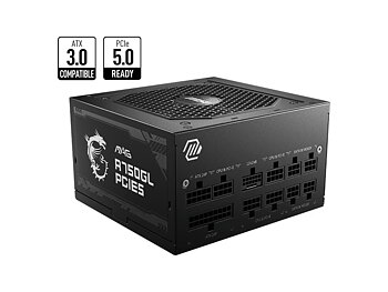 MSI MAG A750GL PCIE 750W PSU ATX 3.0 Compatible/ PCI-E 5.0, 80 PLUS Gold, Full Modulerat