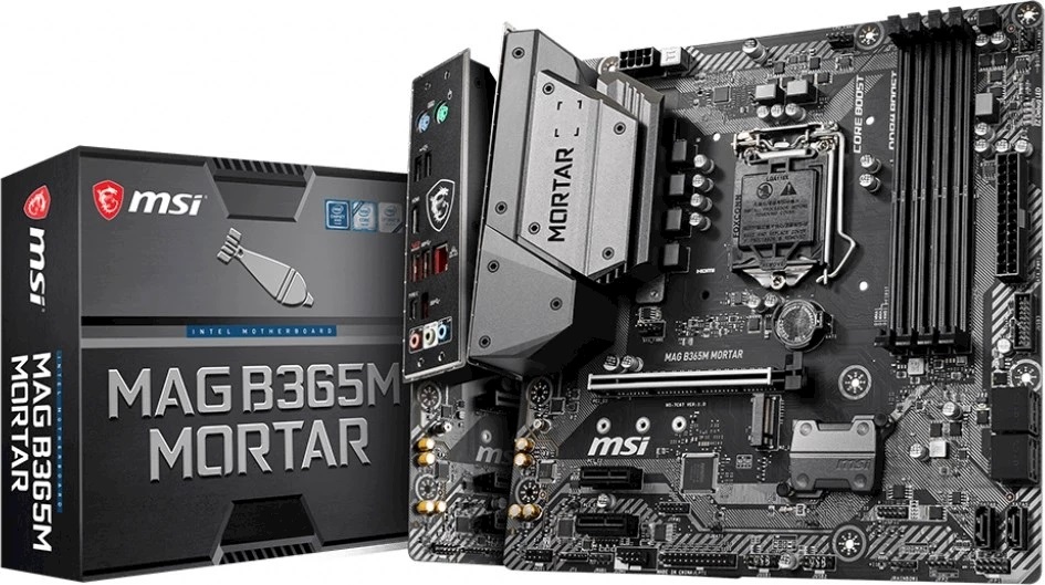 MSI MAG B365M MORTAR, mATX-moderkort, för 8:e / 9:e gen Intel-CPU, Socket 1151