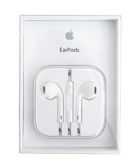 Apple EarPods, Original, White, Med mikrofon