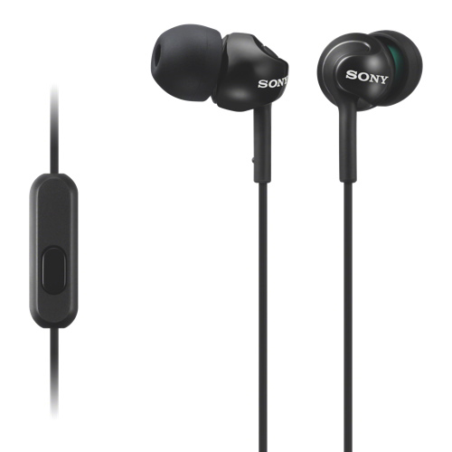 Sony MDREX15APBZ In-Ear, Black, Med mikrofon