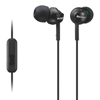 Sony MDREX15APBZ In-Ear, Black, Med mikrofon