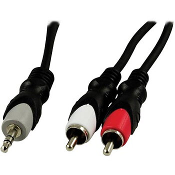 Audio kabel 1x Stereo hane,  till 2x RCA hane 3M