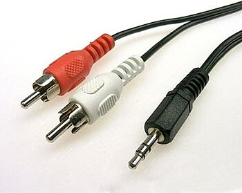 Audio kabel 1x Stereo hane,  till 2x RCA hane 15M
