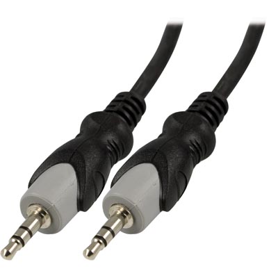 Audio kabel 1x Stereo hane,  till 1x Stereo hane, 0.5M
