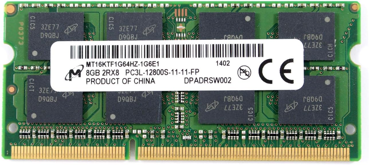 Micron 8GB PC3L-12800 DDR3-1600 1600MHz Laptop Memory RAM MT16KTF1G64HZ-1G6E1