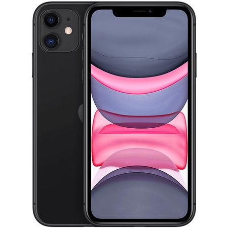 (MWM02QN/A) Appel iPhone 11 128GB , 6,1 Svart (Begagnad, Skick B), OBS! helt ny skärm