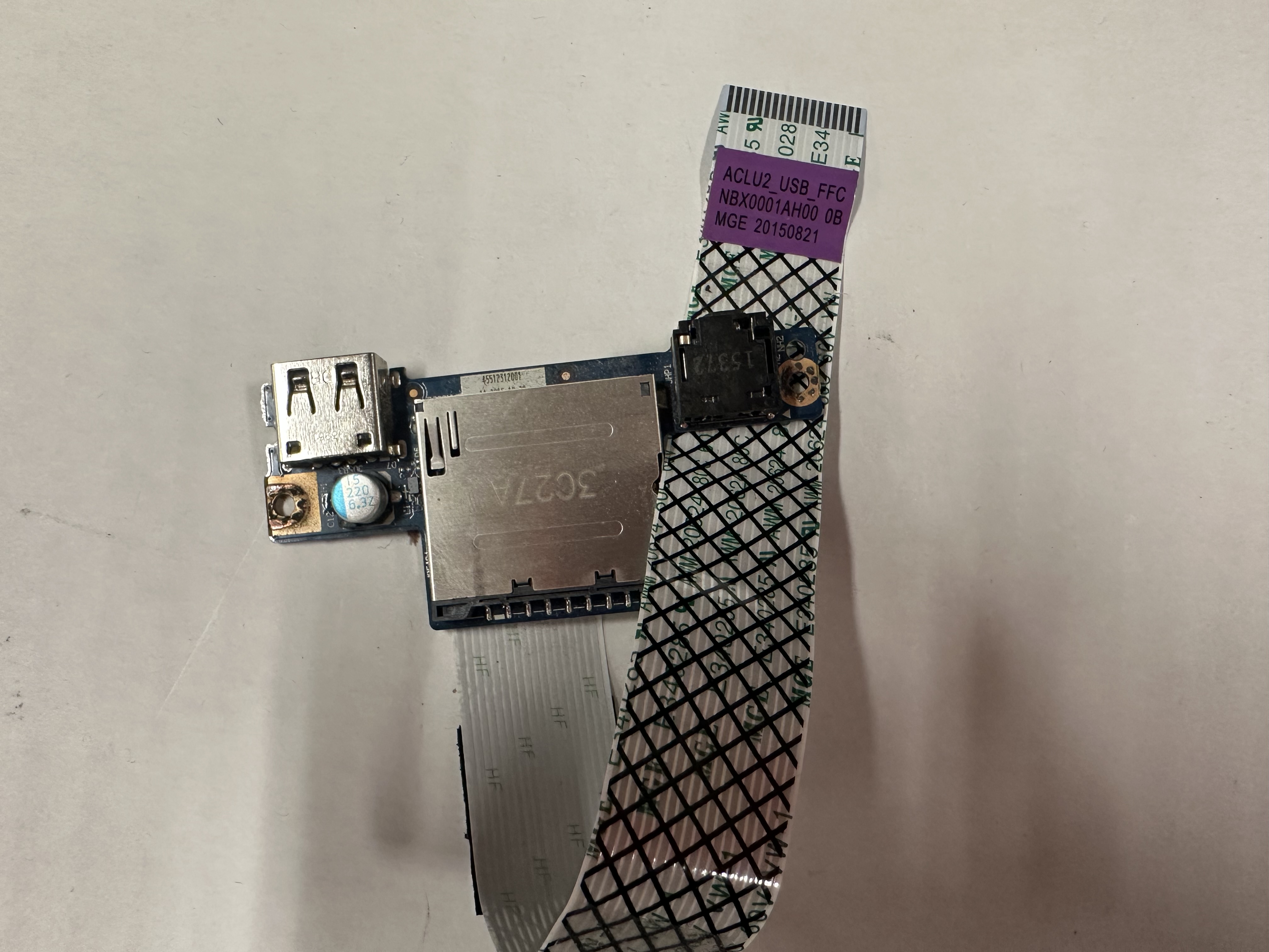USB Port+ Audio+ Card Reader Board For Lenovo G50-80 Z50-75 NBX0001AH00 ACLU2-USB (Begagnad)