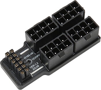 (PH316A-48 svart ) 4x8P Till 12VHPWR ATX3.0 PCIE 5.0 12P+4P 180° Vinklad Adapter, CNC-hölje i Aluminiumlegering, för Gör-det-själv-dator (PH316 48 Svart)