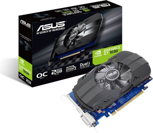 ASUS GT1030 OC 2GB GDDR5, HDMI, DVI, Grafikkort, PCI-Express 3.0