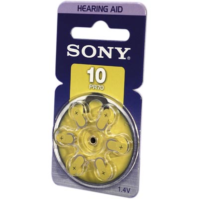 SONY BATTERI för HÖRAPPARAT 10/PR70 (1.4v)
