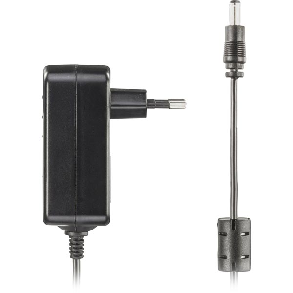 Likströmsadapter, 100-240V AC 50/60Hz till 5V DC, 3A, 1,5m, svart