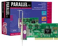 SWEEX PU001, PCI kort med ett parallell port 25polig hona