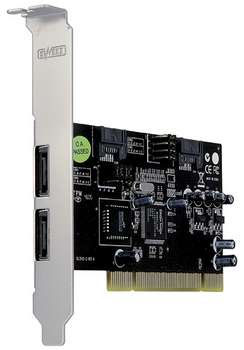 SweeX S-ATA PCI Kort, 2st S-ATA kontakter och 2st Externt S-ATA kontakter, Med Raid
