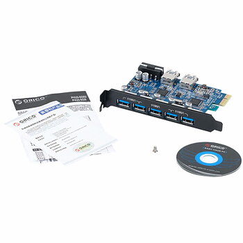 ORICO Desktop 7 Port USB 3.0 5Gpbs PCI-E Express Expansion Card VL800 VL812 Chip