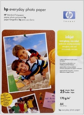 HP Everyday Photopapper Semi-glossy, A4 25 st 170g