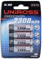 UNIROSS Batteri AA, Laddningsbar, 4 Pak,  2350mAh