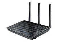 ASUS RT-AC66U - trådlös router - 802.11 a/b/g/n/ac - skrivbordsmodell, väggmonterbar, Wireless- AC1750
