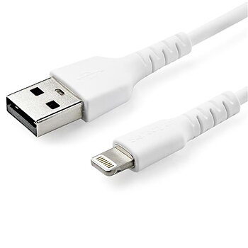 Startech USB-synk-/laddarkabel till iPad, iPhone och iPod, USB Typ A ha - Lightning ha, 2m, vit