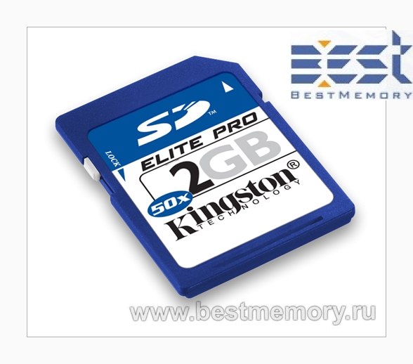 SD-Minne ( Security Digital), Elite PRO Kingston Original 2GB, för digital kamera